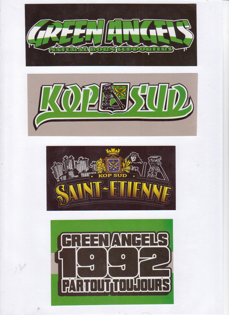 Lot neuf autocollants ultras ASSE Saint Etienne - Collection