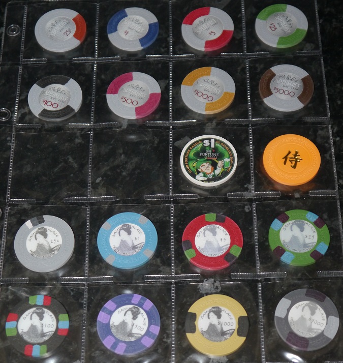 Samurai palace poker chips