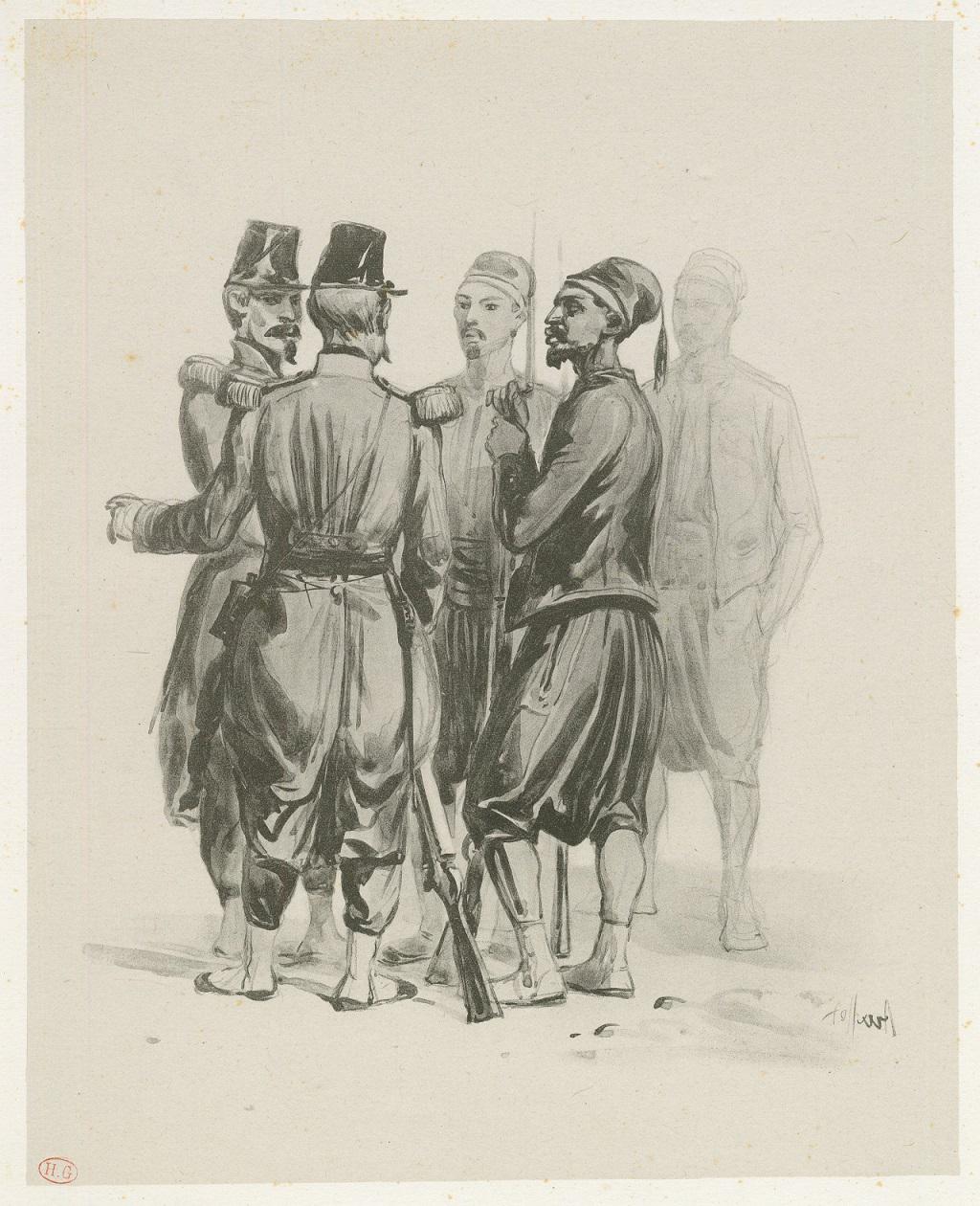 Lot De Figurines Zouaves Et Tirailleurs Algériens En étain - Second Empire 1870 - Échelle 1:72