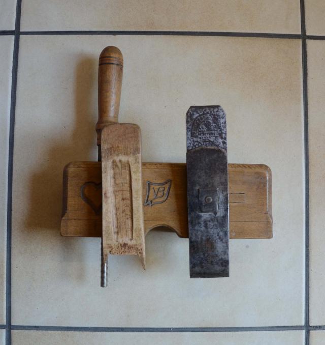 Rabot Ancien N°13 En Bois - Outil De Carrossier/charron - 19ème Siècle