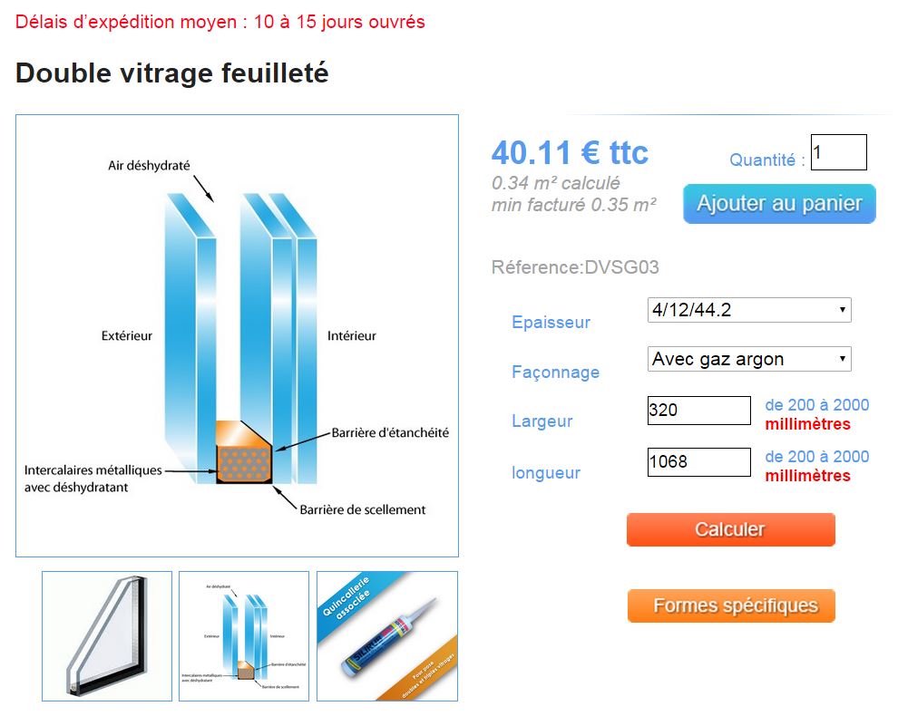 Composition vitrage sp10