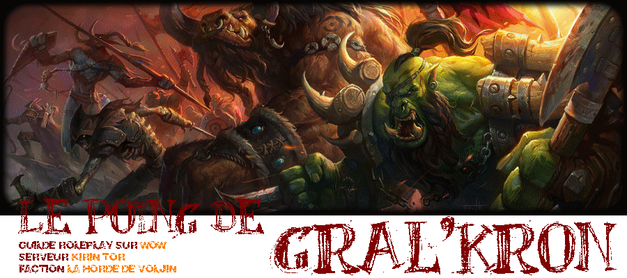 le poing de gral'kron Index du Forum