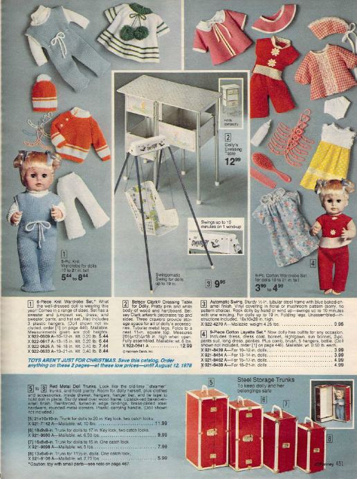 PAR AMOUR DES POUPEES 1977 CATALOGUE JC PENNEY