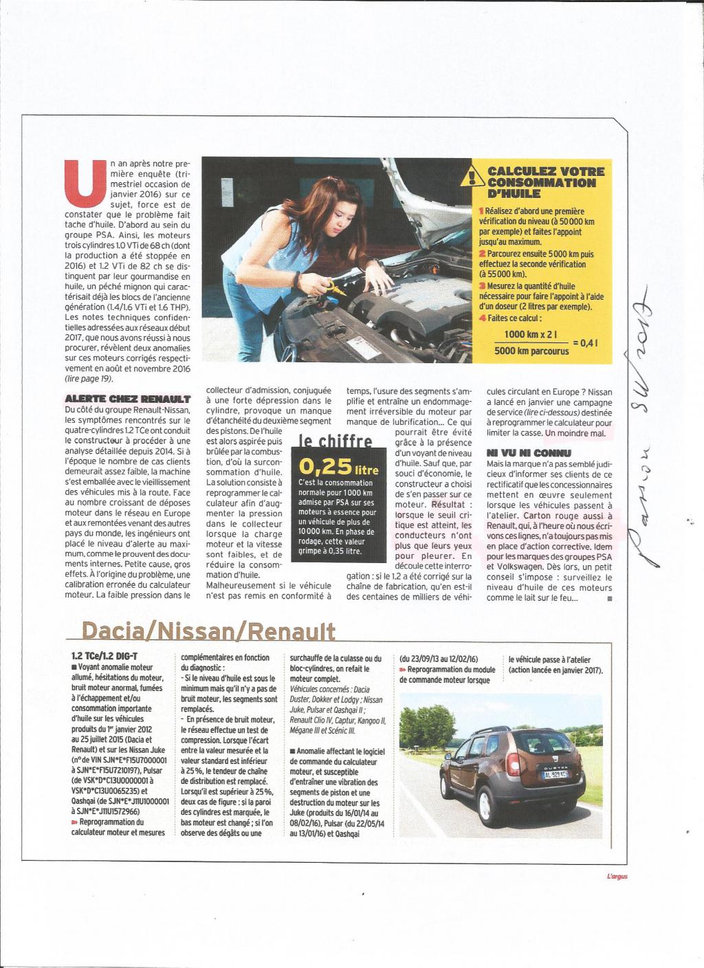 PASSION SUV Consommation anormale d'huile la liste des moteurs à