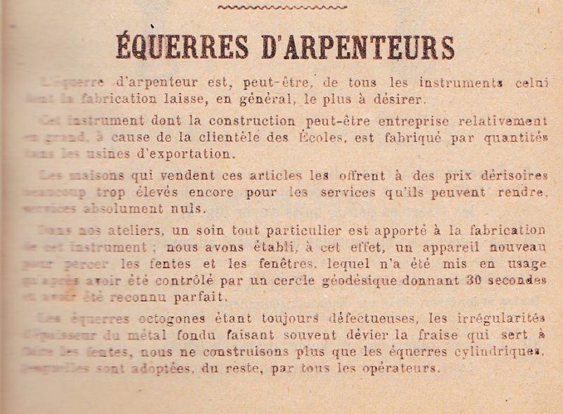 Équerre d'arpenteur : définition et explications