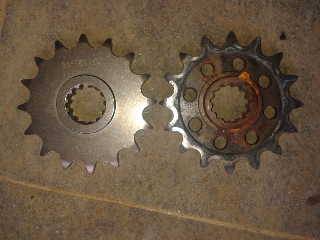 Yamaha XJ6 [TUTO] Changer son kit chaine