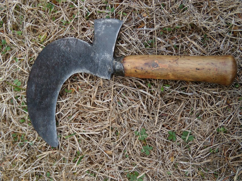 ANCIENNE GROSSE SERPE Serpette Acier Manche En Bois EUR 20,00 - FR