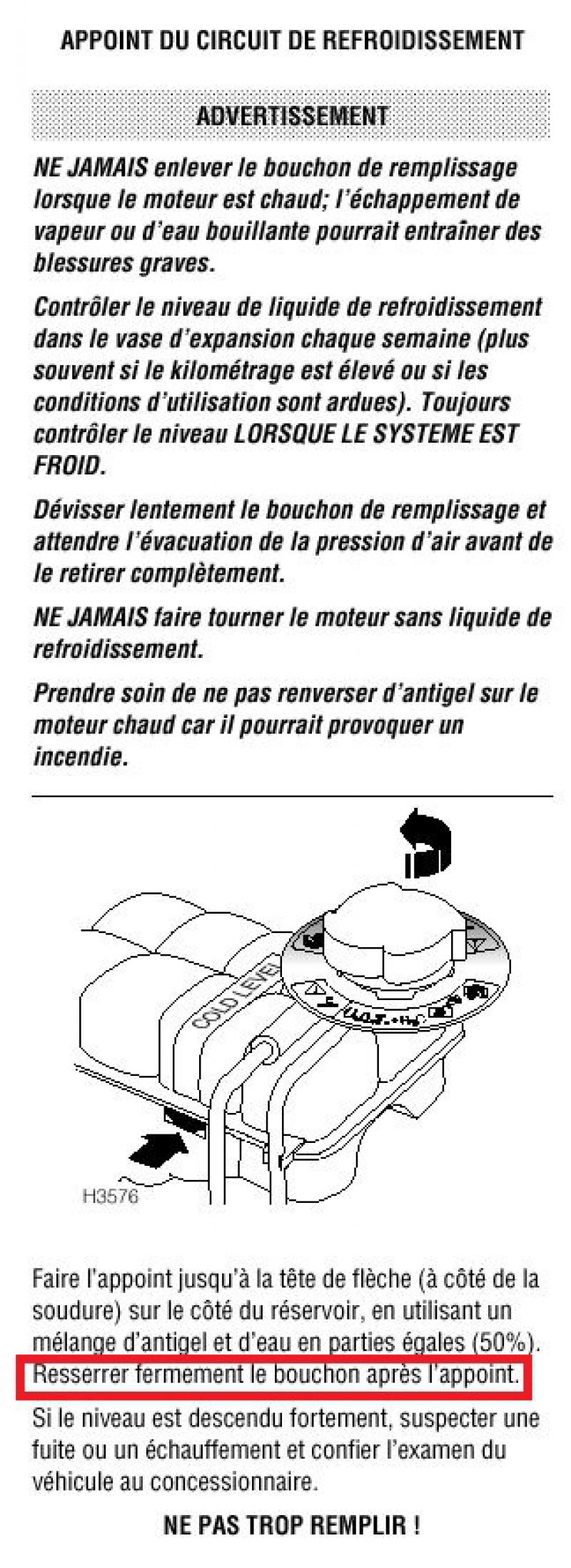 Comment Faire Le Niveau Liquide Hydraulique Citroen C5 Citroën C5 phase 1 :: CIRCUIT DE REFROIDISSEMENT