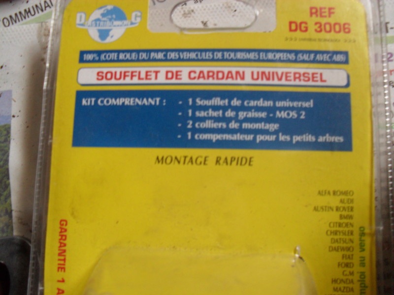 Soufflet De Cardan Universel Moyen Pour Talbot