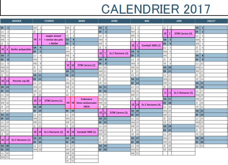 AGENDA SRCN 2017. Calendrier-2017-s...semestre-5125bbf