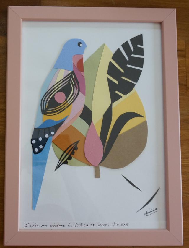 Croisee Creative oiseaux 1 (decoupage et collage)