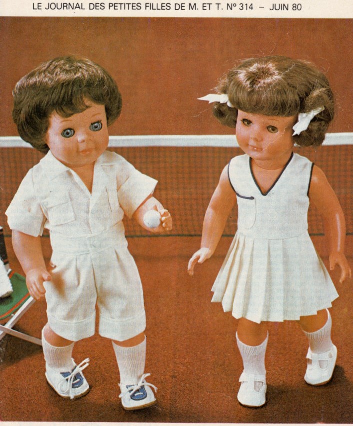Page De Magazine MODES ET TRAVAUX Février 1980 - Poupées Marie-Françoise Et Jean-Michel - Occasion