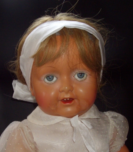 PAR AMOUR DES POUPEES : COLINETTE MARCHEUSE, 55 cm, 1949, PETITCOLLIN