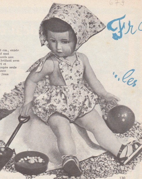 Page De Magazine Modes Et Travaux Juin 1957 - Poupée Françoise Avec Patrons Miniatures, Occasion