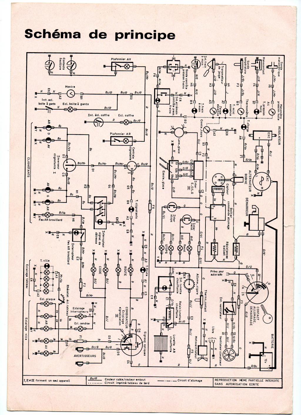 Simca Talbot Solara Schema Electrique