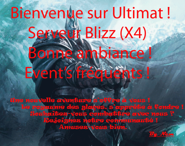 Ultimat serveur blizzlike 3.0.9 Index du Forum