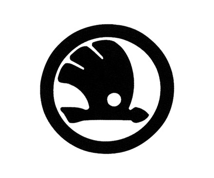 Logo skoda noir