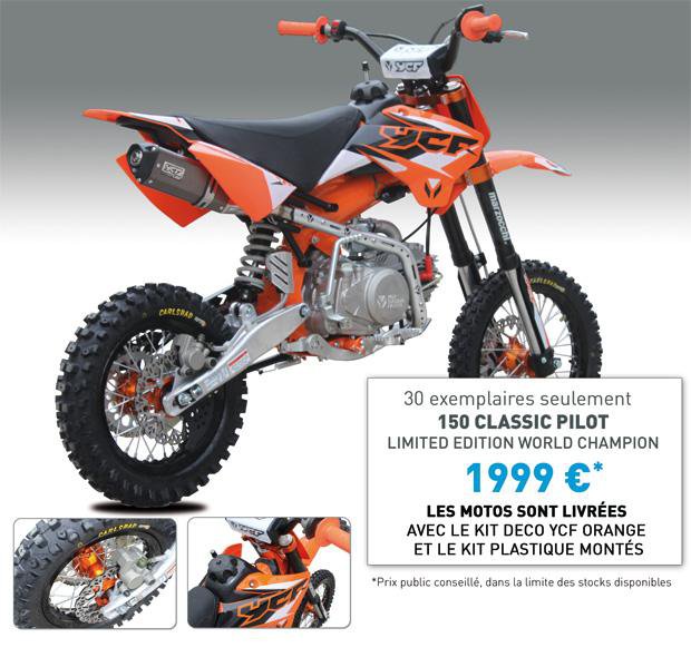 150 classic pilot world champion kit plastique orange kit deco ycf orange cadre orange