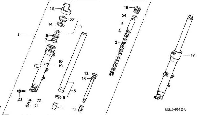 LEVE MOTO et BLOQUE ROUE AVANT - Page 2 Fourche-e82083