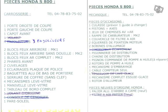 pieces pour honda