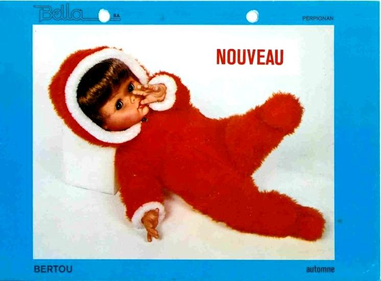 Poupee BELLA BERTOU vêtement d'origine 56cm 1979