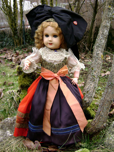 Belle et rare poupée boudoir / Poupée ancienne française / Rose pâle / Mains en soie - France