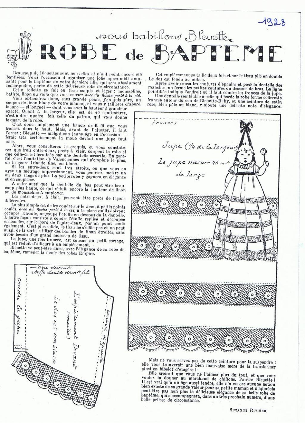 Ensemble De Baptême Pour Poupée Bleuette - Tenue De Cérémonie Miniature (Neuf)