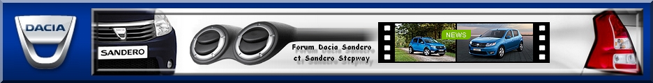 FORUM DACIA SANDERO - BIENVENUE AUX SANDERISTES Forum Index