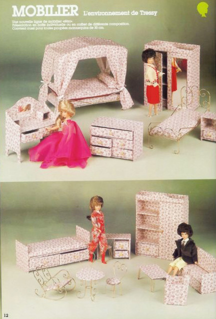 GLADYS DELAVENNAT MEUBLES De Poupee /Horloge/Coiffeuse/Chaise+Ustensiles 1982 EUR 69,00 - FR