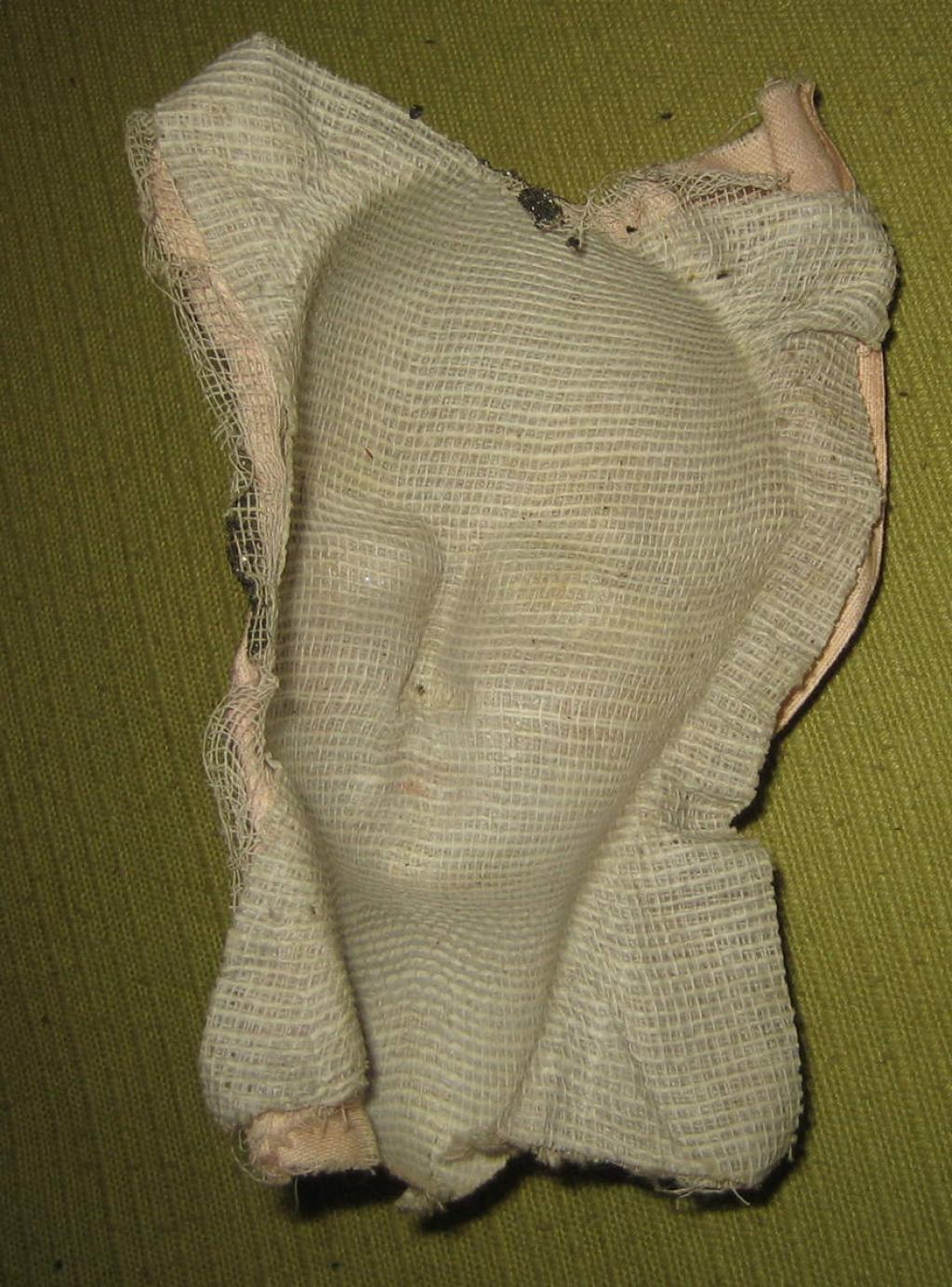 Ancienne Tête De Poupée De Salon Ou Boudoir, Années 1920/30, Fabrication Française, Tissu Moulé