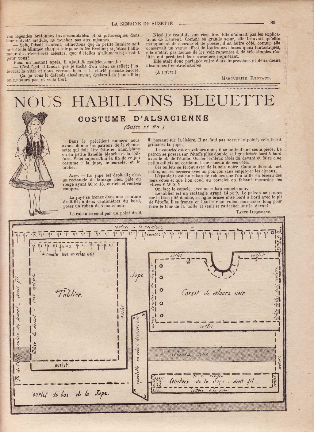 ANCIEN PATRON POUR La Poupee  Bleuette Chemise De Nuit Etrusque