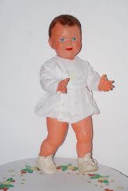 Poupée ancienne celluloïd: Beau Maréchal souriant 35 cm
