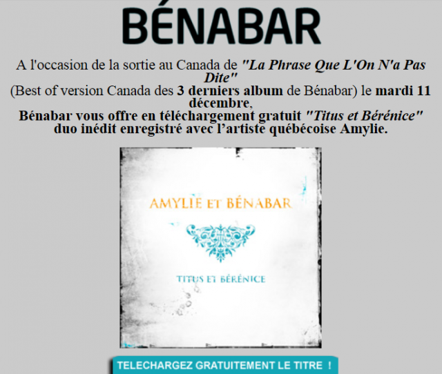 TÉLÉCHARGER BENABAR BEST OF BEST TÉLÉCHARGER OF BENABAR
