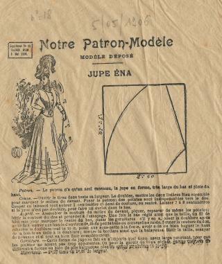patron couture jupe 1900