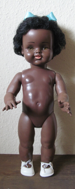 Poupée Ancienne Gégé Noire – 42 Cm – Années 60 – France