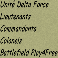Lieutenants, Commandants et Colonels