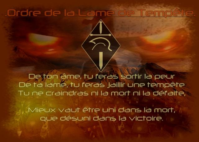 Ordre de la Lame de Tempête Index du Forum