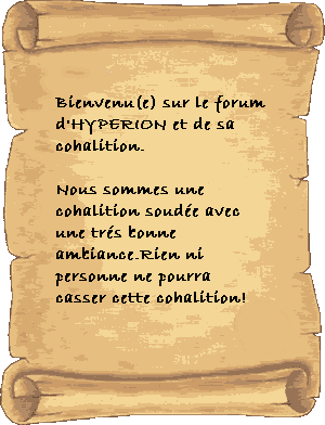 Cohalition Hypérion & Océade Index du Forum