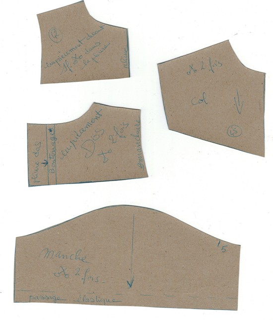 Bel Ensemble 3 Pièces En Tissu Abricot Et Dentelle – Style 1880 – Pour Poupée 50 Cm