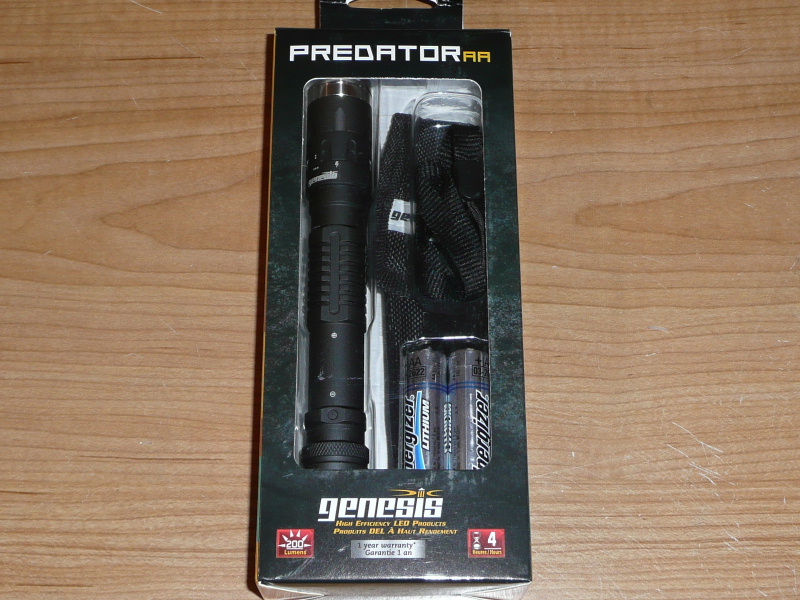 Lampe à LED tactique Genesis à 2 piles "AA". Genesis-1-436a1fd