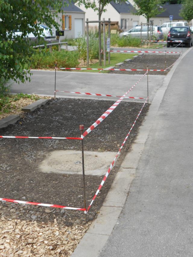 La Marlière à CourcelleslesLens zone test pour les parkings engazonnés