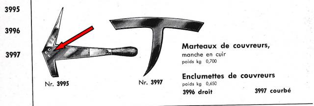 Marteau Ancien De Couvreur - Outillage Outils Anciens - Acier - Occasion