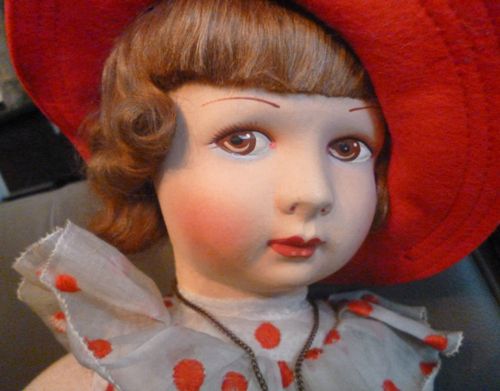 A Raynal felt headed doll, French circa 1930