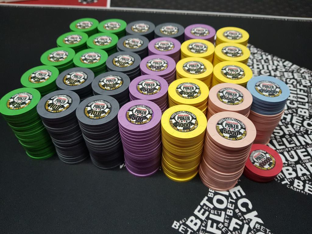440 Jetons De Poker Paulson - Casino Ace's Arlington - Argile - Occasion