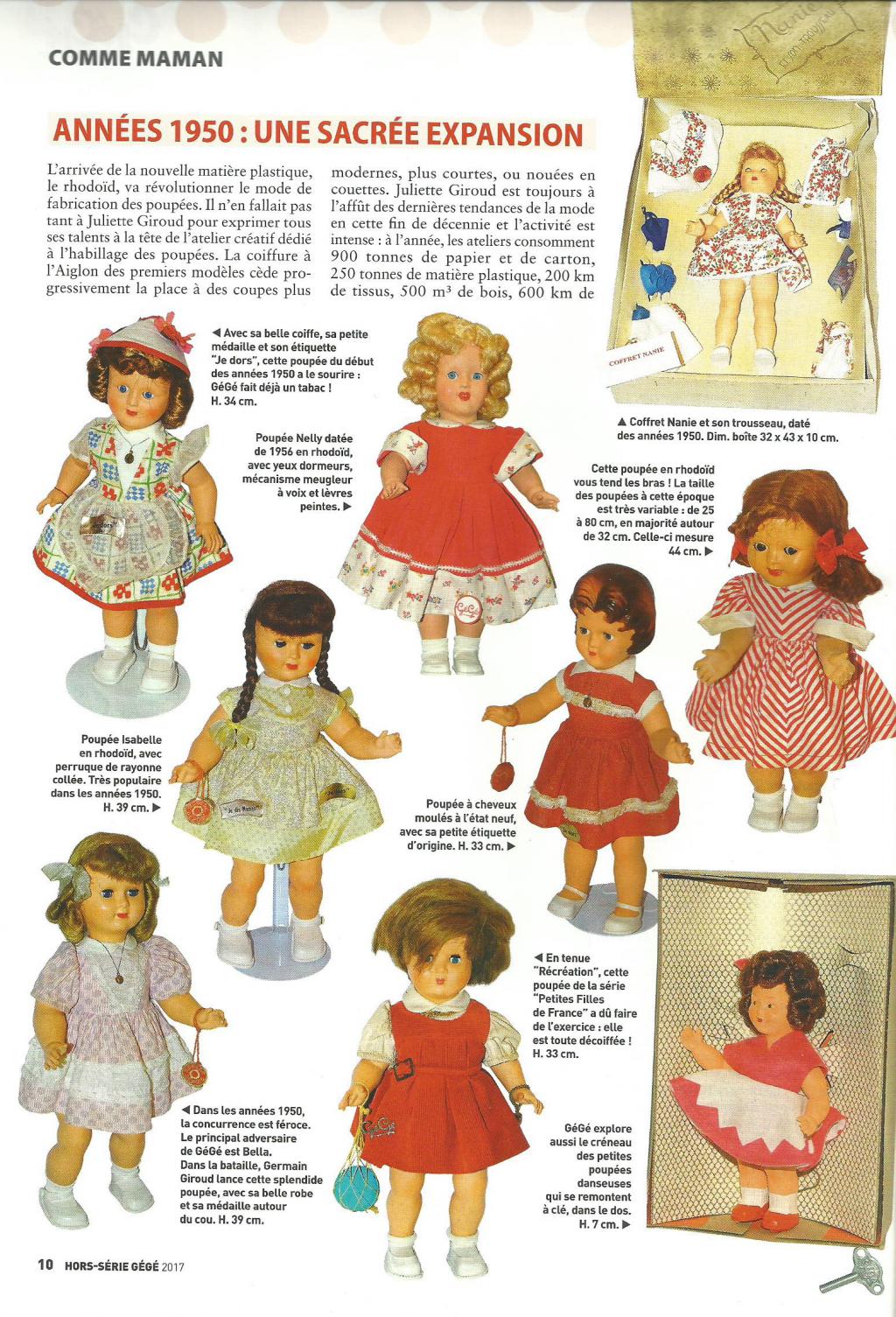 Année 50 - Poupée Gégé en Rhodoïd - Tenue d'origine - 32 cm