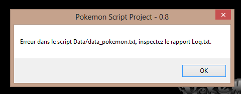 Erreur d'ajout de Pokémon?