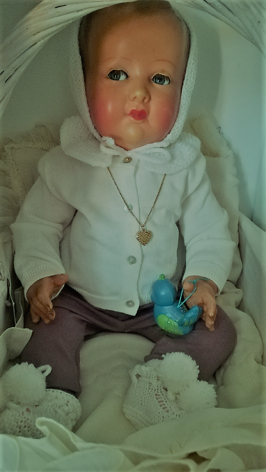 Poupon Adonis Petitcollin – Yeux Bleus – Taille 45 – Celluloïd