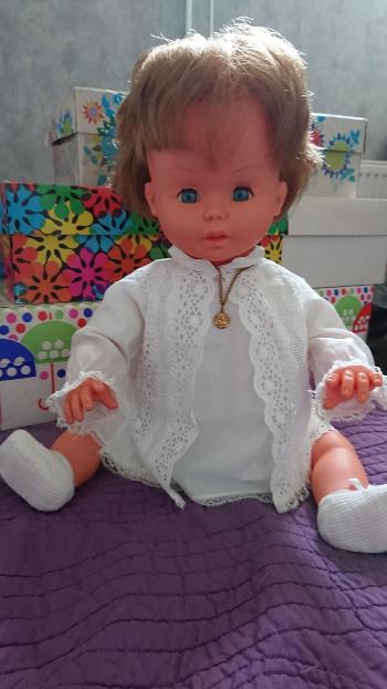 ANCIENNE POUPEE GEGE DE 40 CM BLONDE AUX YEUX BLEUS DORMEURS