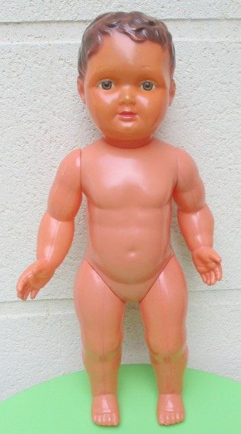 Ancien Baigneur Poupée Poupon en Celluloïd 55 cm de hauteur