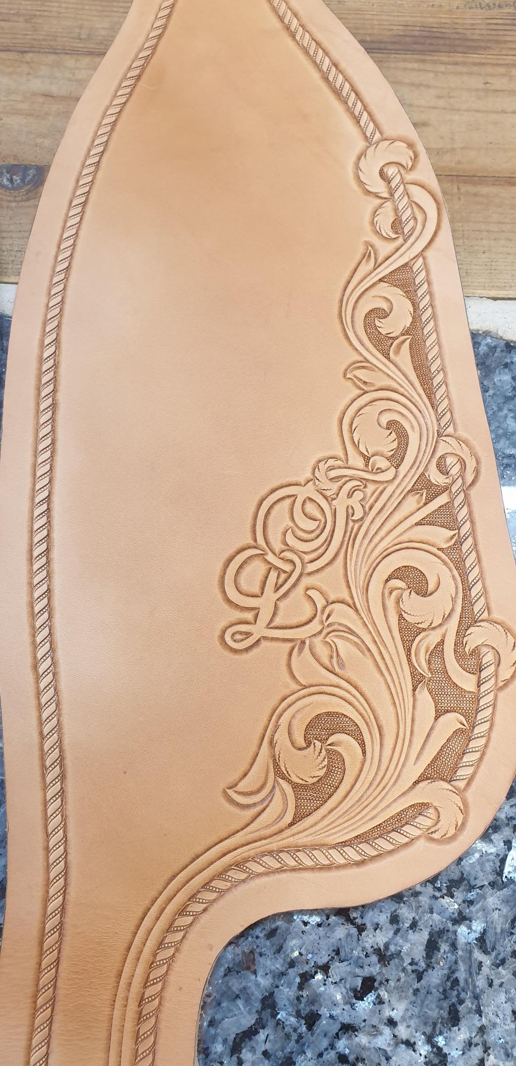Accessoire équitation Western Décoratif Paire D'ailes De Rechange Pour Selle Western - Cuir Floral, Neuves (Ridex) Décoration Selle Cuir Fleuri Neuf